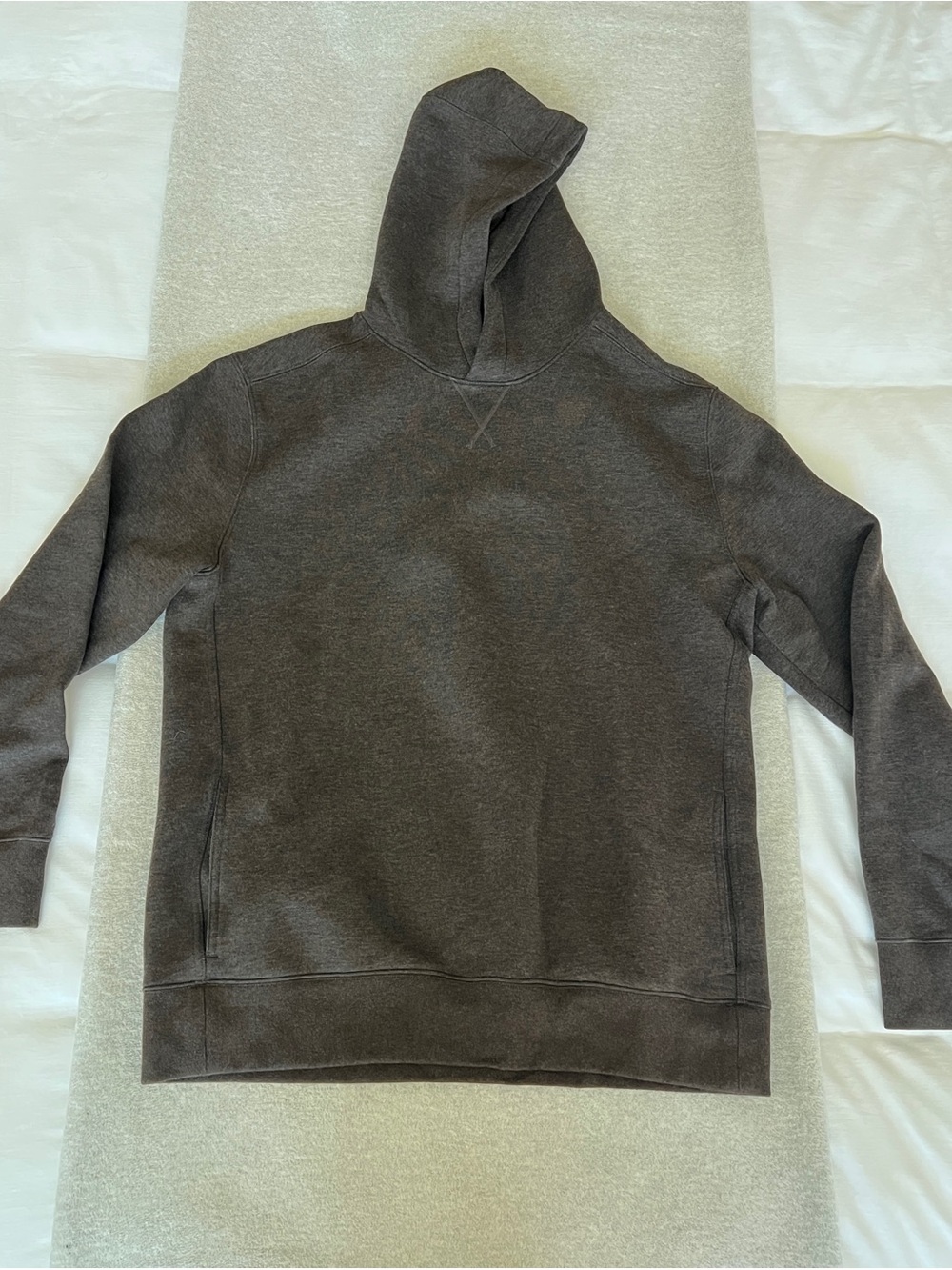 Banana Republic Scuba Pullover Hoodie Sweatshirt-Size Large Tall / Heather Brown